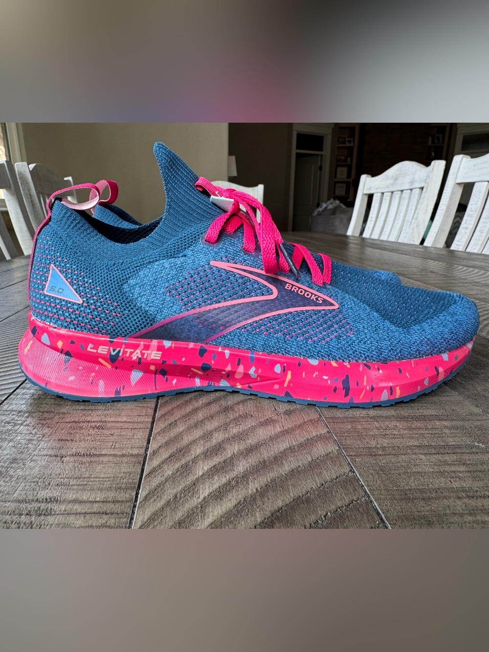 Brooks Levitate StealthFit 5 Blue/Beetroot/Plume Running Shoes Women’s Size 8 - Picture 6 of 16